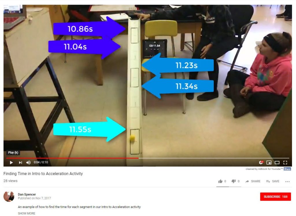 Screen capture of one of the videos Dan Spencer shares with his students