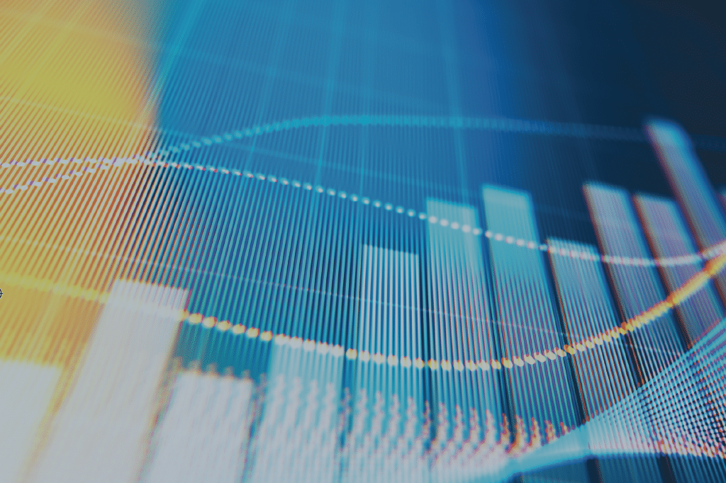 Decorative images of a column chart.